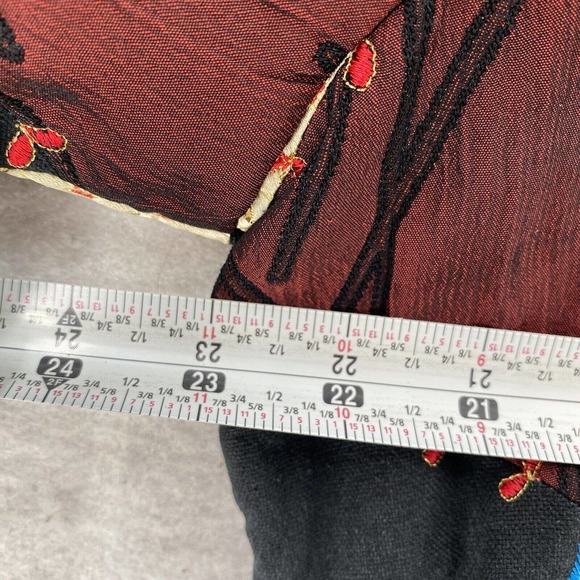 Bala Bala 100% SILK Blazer Jacket Womens 1X Art To Wear Embroidered Floral - Picture 14 of 15